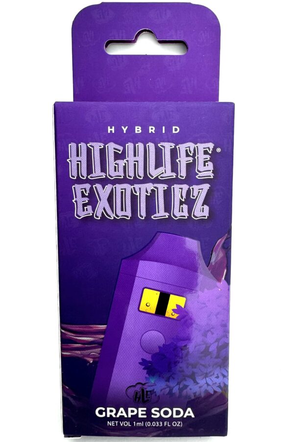 HIGHLIFE EXOTICZ 1000MG THCA Grape Soda Disposable (Hybrid)