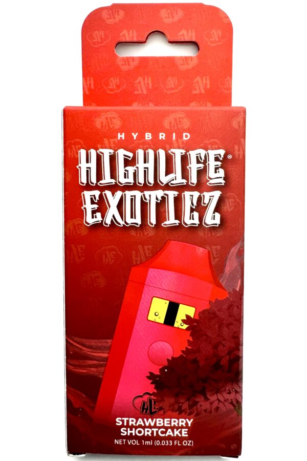 HIGHLIFE EXOTICZ 1000MG THCA Strawberry Shortcake Disposable (Hybrid)