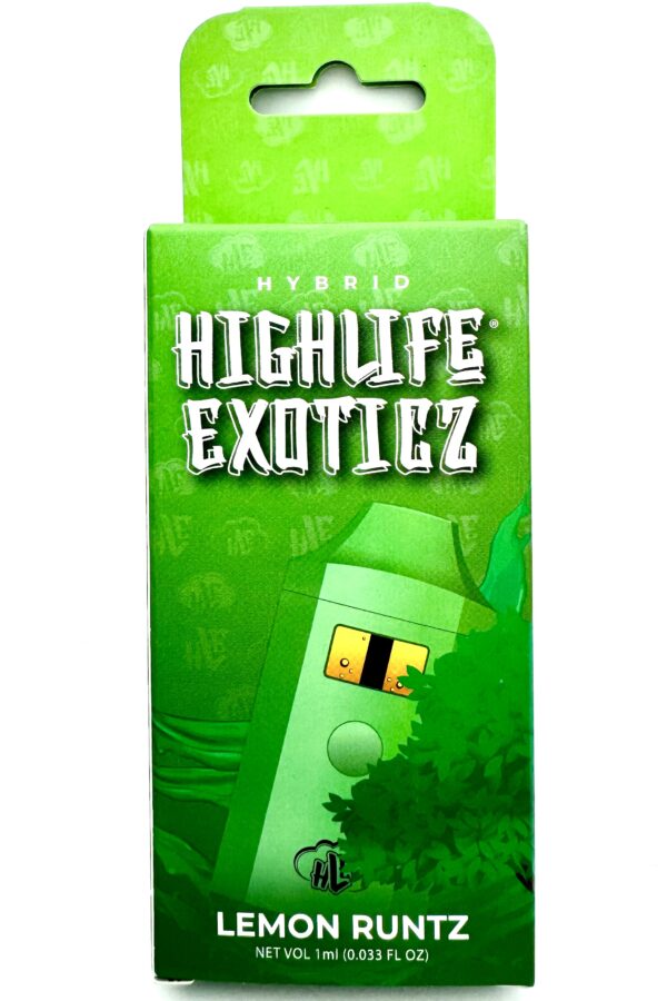 HIGHLIFE EXOTICZ 1000MG THCA Lemon Runtz Disposable (Hybrid)