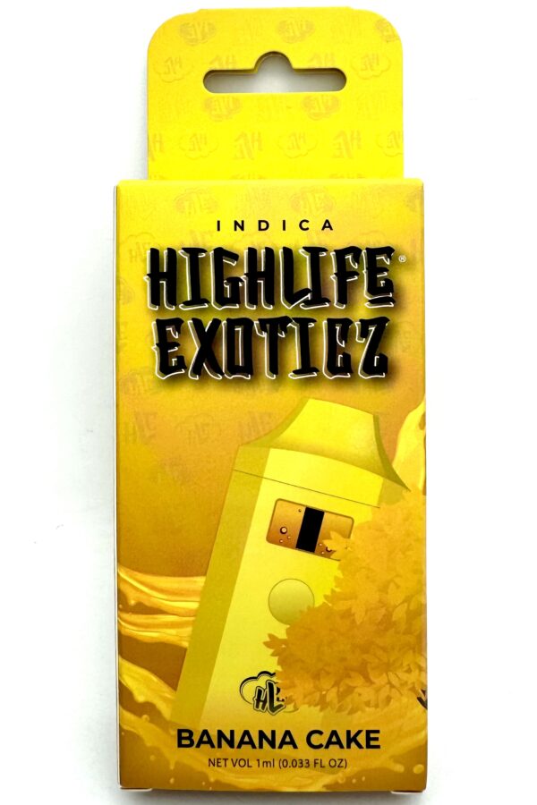 HIGHLIFE EXOTICZ 1000MG THCA Banana Cake Disposable (Indica)