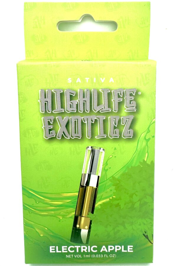 HIGHLIFE EXOTICZ 1000MG THCA Electric Apple Cartridge (Sativa)