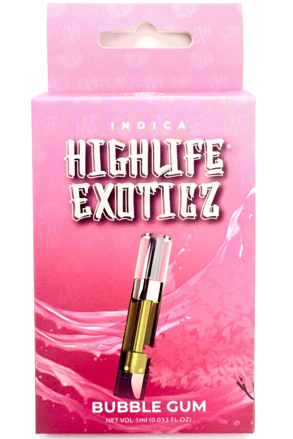 HIGHLIFE EXOTICZ 1000MG THCA Bubble Gum Cartridge (Indica)