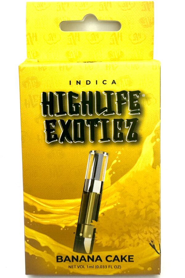 HIGHLIFE EXOTICZ 1000MG THCA Banana Cake Cartridge (Indica)